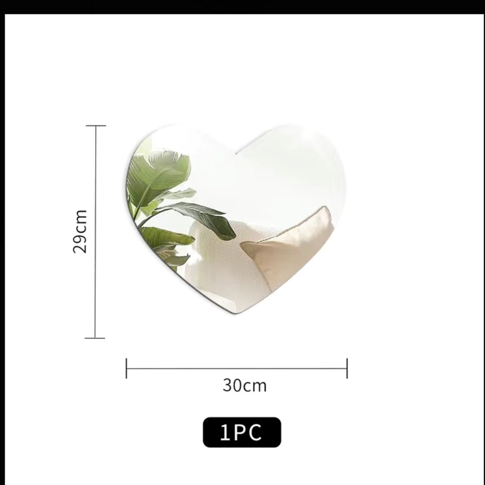 Heart shaped wall mirror - Picture 7 of 7